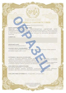 Образец Сертификат СТО 01.064.00220722.2-2020 Пикалево Сертификат СТО 01.064.00220722.2-2020 